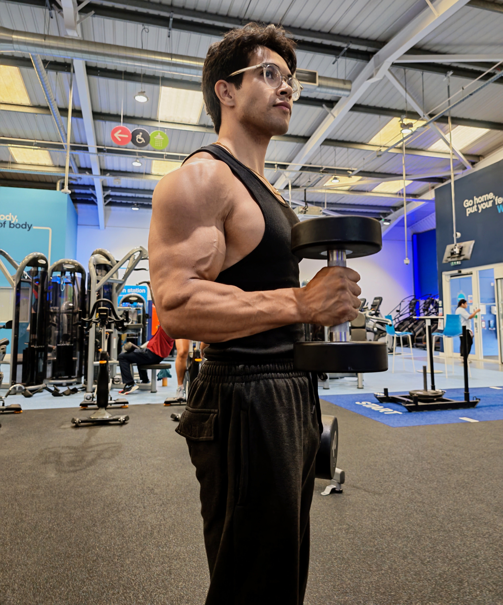 Ollie training in the gym